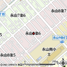 北海道旭川市永山８条6丁目周辺の地図