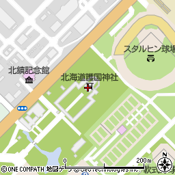 北海道護国神社周辺の地図
