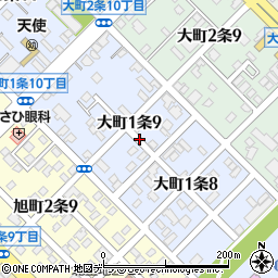 北海道旭川市大町１条周辺の地図