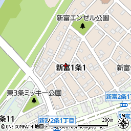 北海道旭川市新富１条1丁目周辺の地図