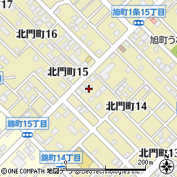 北海道旭川市北門町周辺の地図