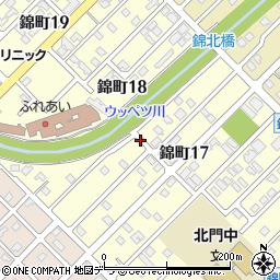 北海道旭川市錦町周辺の地図