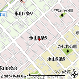 北海道旭川市永山８条9丁目周辺の地図