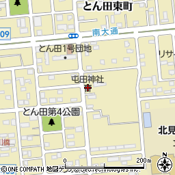 屯田神社周辺の地図