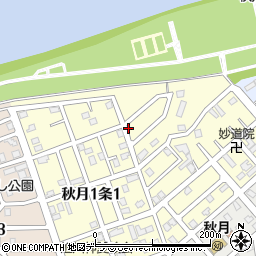 北海道旭川市秋月１条周辺の地図