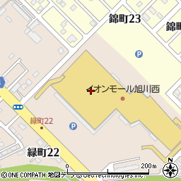 イオンモール旭川西内郵便局 ＡＴＭ周辺の地図