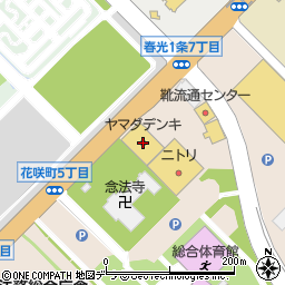 ヤマダデンキヤマダアウトレット旭川店周辺の地図