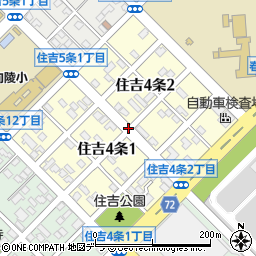 北海道旭川市住吉４条周辺の地図