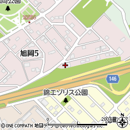 北海道旭川市旭岡5丁目1-19周辺の地図