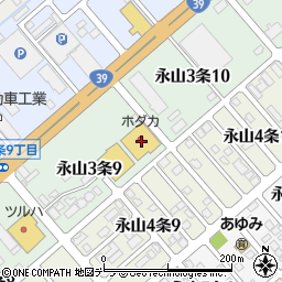 プロショップホダカ旭川永山店周辺の地図