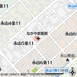 道北勤医協　ながやま医院周辺の地図