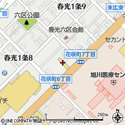 旭川トヨペット　花咲店周辺の地図