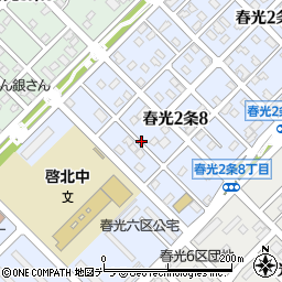 北海道旭川市春光２条周辺の地図