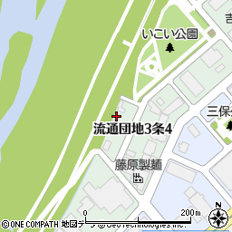 北海道旭川市流通団地３条4丁目25周辺の地図