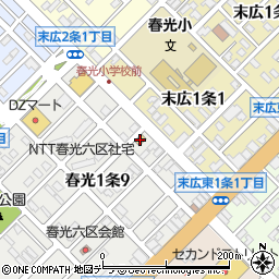 セブンイレブン旭川春光１条店周辺の地図