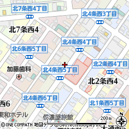 北海道北見市北４条西4丁目周辺の地図