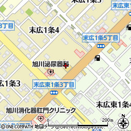 旭川トヨタ自動車　末広店周辺の地図