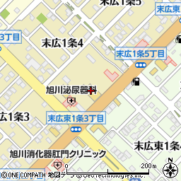 旭川トヨタ自動車末広店周辺の地図