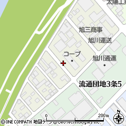 北海道旭川市流通団地４条周辺の地図