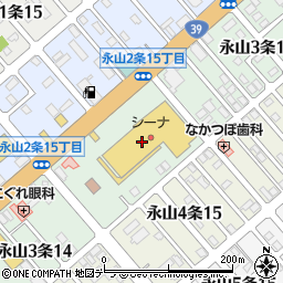 ダイソー旭川永山生協シーナ店周辺の地図