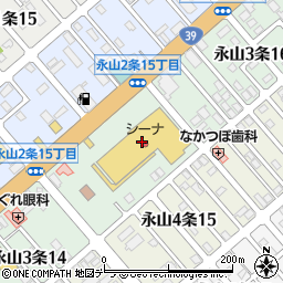 ダイソー＆アオヤマ永山シーナ店周辺の地図