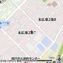 北海道旭川市末広東２条周辺の地図