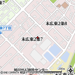 北海道旭川市末広東２条周辺の地図
