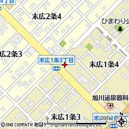 澤井商事株式会社　旭川支店環状末広ＳＳ周辺の地図