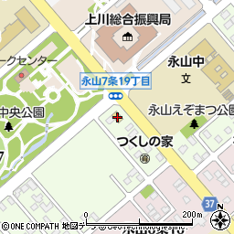 ローソン旭川永山十八丁目店周辺の地図