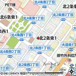 北海道北見市北３条東1丁目周辺の地図