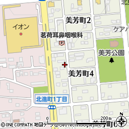 北海道北見市美芳町4丁目6-3周辺の地図