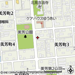 北海道北見市美芳町3丁目7-13周辺の地図