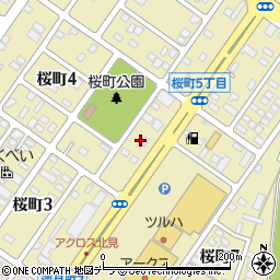 北海道北見市桜町周辺の地図