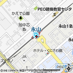 ＪＲ北海道永山駅周辺の地図