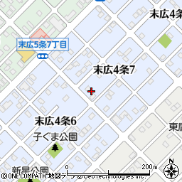 北海道旭川市末広４条周辺の地図
