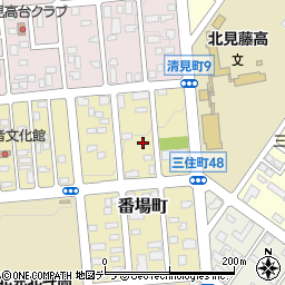 北海道北見市番場町周辺の地図