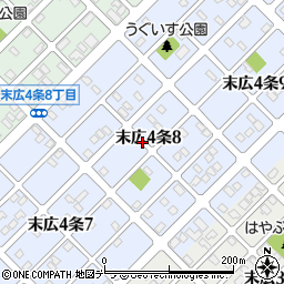 北海道旭川市末広４条8丁目周辺の地図