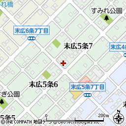 北海道旭川市末広５条周辺の地図