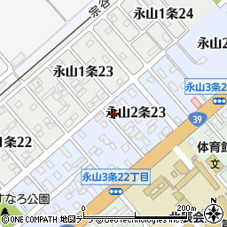 北海道旭川市永山２条23丁目2-25周辺の地図