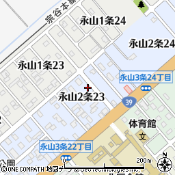 北海道旭川市永山２条23丁目2-8周辺の地図