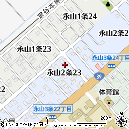 北海道旭川市永山２条23丁目2-7周辺の地図