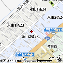 北海道旭川市永山２条23丁目2-5周辺の地図