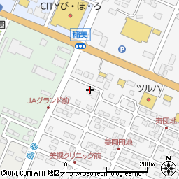 美幌町役場　青稲地区ふれあい会館周辺の地図