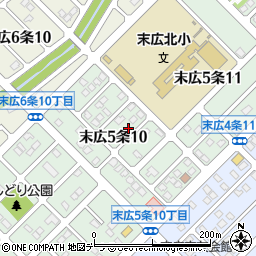 北海道旭川市末広５条10丁目周辺の地図