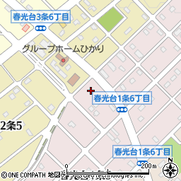 ローソン旭川春光台１条店周辺の地図