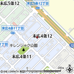 北海道旭川市末広４条12丁目4周辺の地図