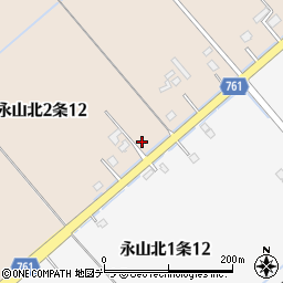 北旭川停車場永山線周辺の地図