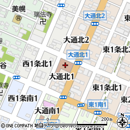 美幌郵便局周辺の地図
