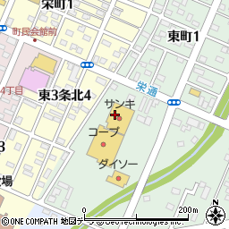 サンキ　美幌店周辺の地図