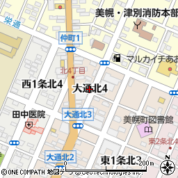 株式会社北海道新聞社　美幌支局周辺の地図